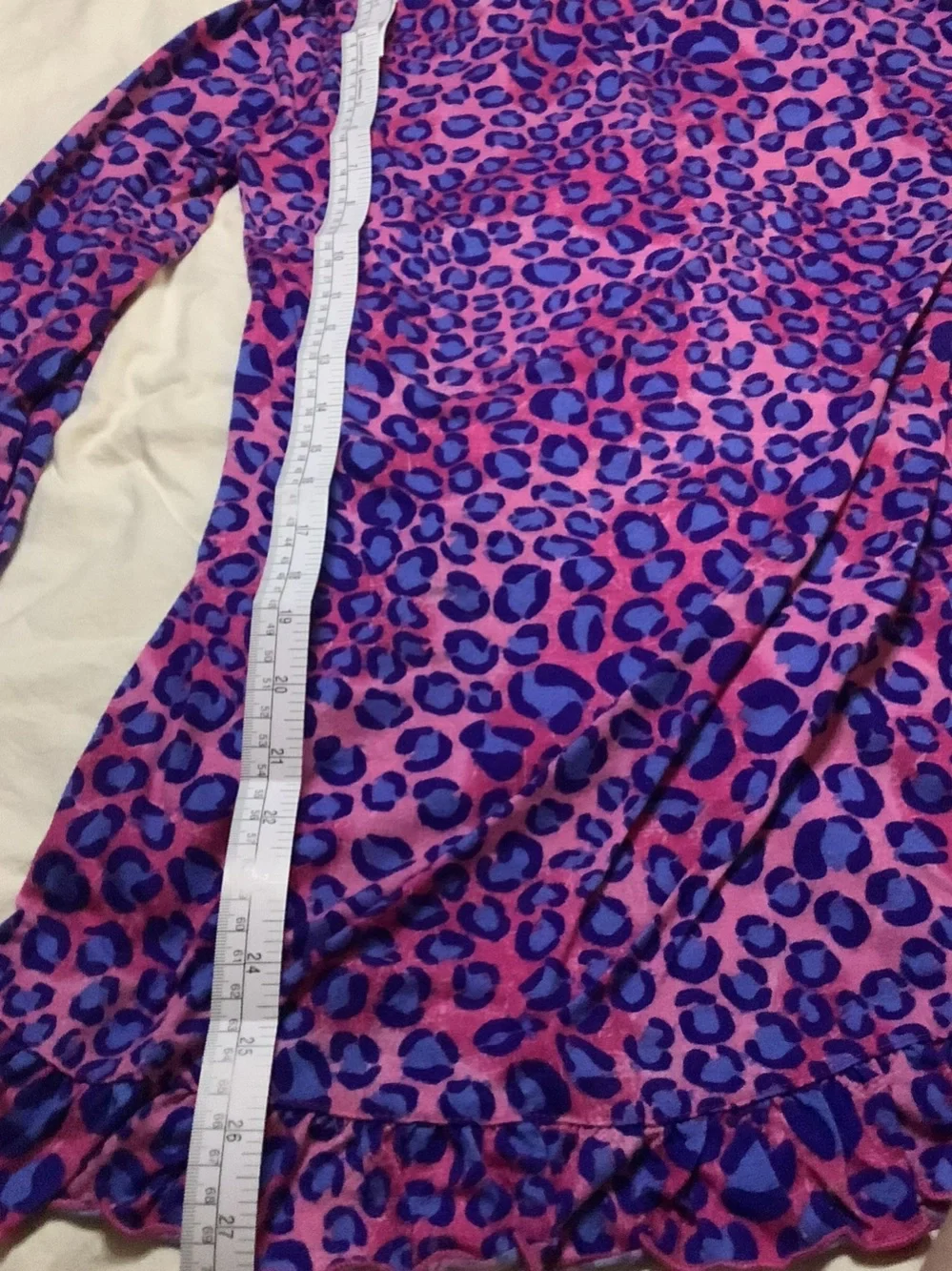 Komar Kids Purple, Pink and Blue Leopard Print Nightgown - Picture 4 of 5